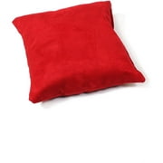 Angle View: Square Cotton Twill Pillow, Cinnabar