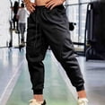 thumbnail image 4 of zejinsd Jogger Sweatpants for Men Casual Fashion Solid Color Leisure Relaxed Fit Cargo Pants Elastic Waist Drawstring Joggers Pants, 4 of 7