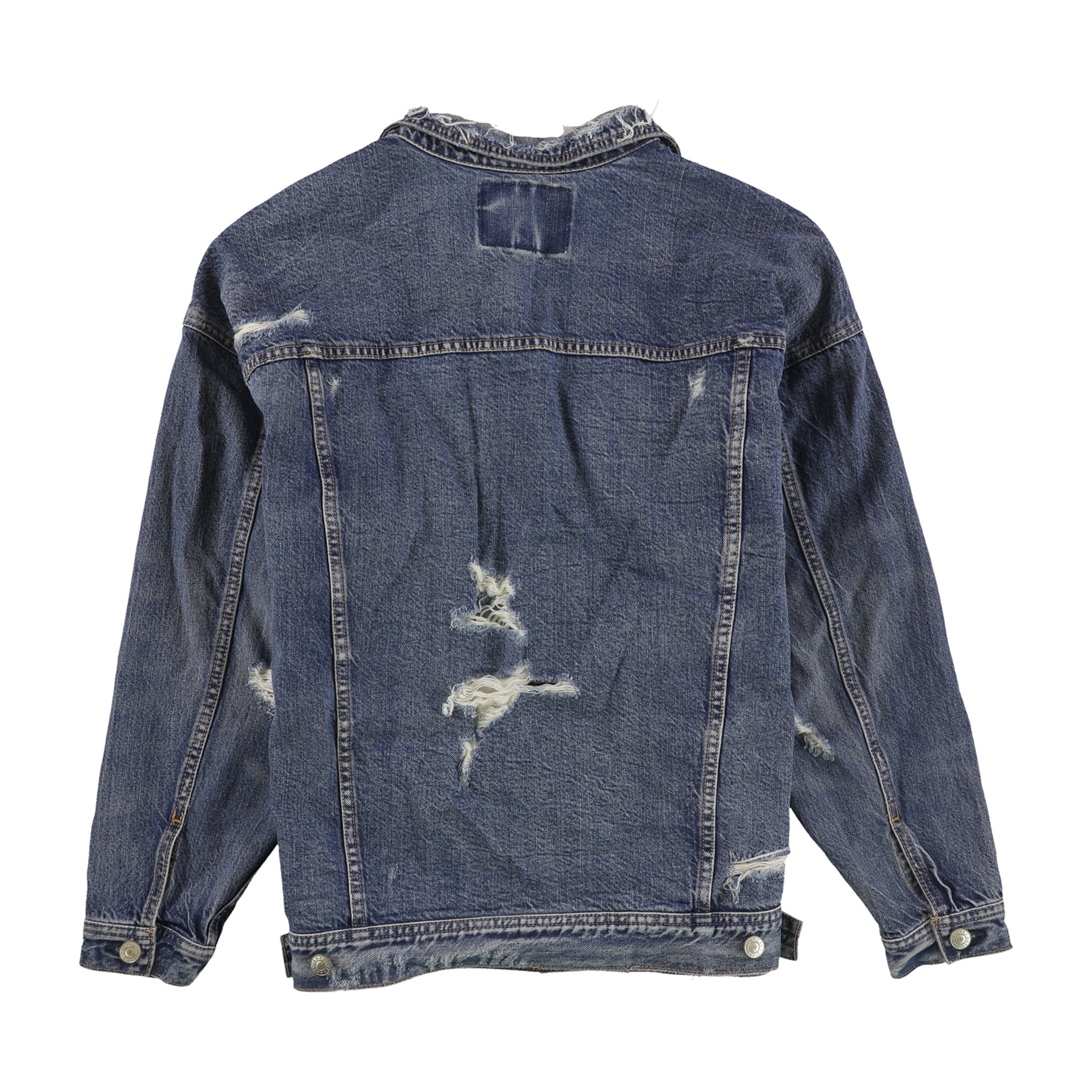 Zara Mens Blue Distressed Denim Jacket future Range Size M new | eBay