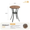 thumbnail image 2 of Vicllax Outdoor Round Small Bar Table Metal Modern Style for Garden Balcony (Diameter 27.6"), 2 of 6