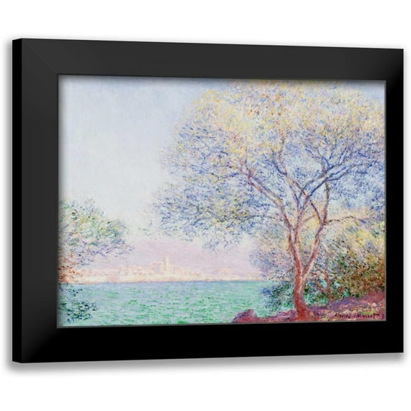 Monet, Claude 14x12 Black Modern Framed Museum Art Print Titled - Morning Antibes