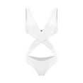 thumbnail image 4 of Seyurigaoka Women Bodysuit Swimsuit, Crossover Design, Sexy V-neck Clothing, 4 of 5