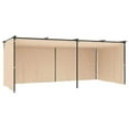thumbnail image 6 of vidaXL Gazebo Canopy Tent Patio Pavilion Sunshade with Curtains Cream Steel, 6 of 8