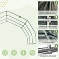 thumbnail image 2 of Mellcom 10'x10' Corral Shelter, Heavy Duty Round Style Canopy, Waterproof and UV Resistant Cover for Agricultural Storage,Green, 2 of 8