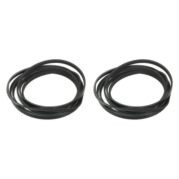 Unique Bargains Dryer Drum Belt Replacement Part Rubber Black 2 Pack