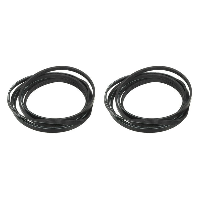 Unique Bargains Dryer Drum Belt Replacement Part Rubber Black 2 Pack