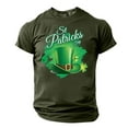 thumbnail image 2 of lcziwo Mens St Patricks Day Shirt Funny St Pattys Day Costume Tee Short Sleeve Graphic Tops 2025 Spring Summer Casual Round Neck Blouse Prime Today,Green,XL, 2 of 6
