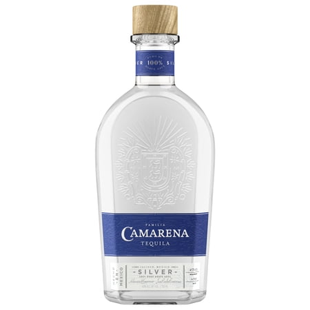Familia Camarena Silver Tequila, 750 mL Glass Bottle, 40% ABV, 80 Proof
