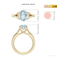 thumbnail image 5 of Angara Natural 2.2 Ct. Aquamarine Solitaire Ring in 14K Yellow Gold for Women (Ring Size: 11.5), 5 of 10