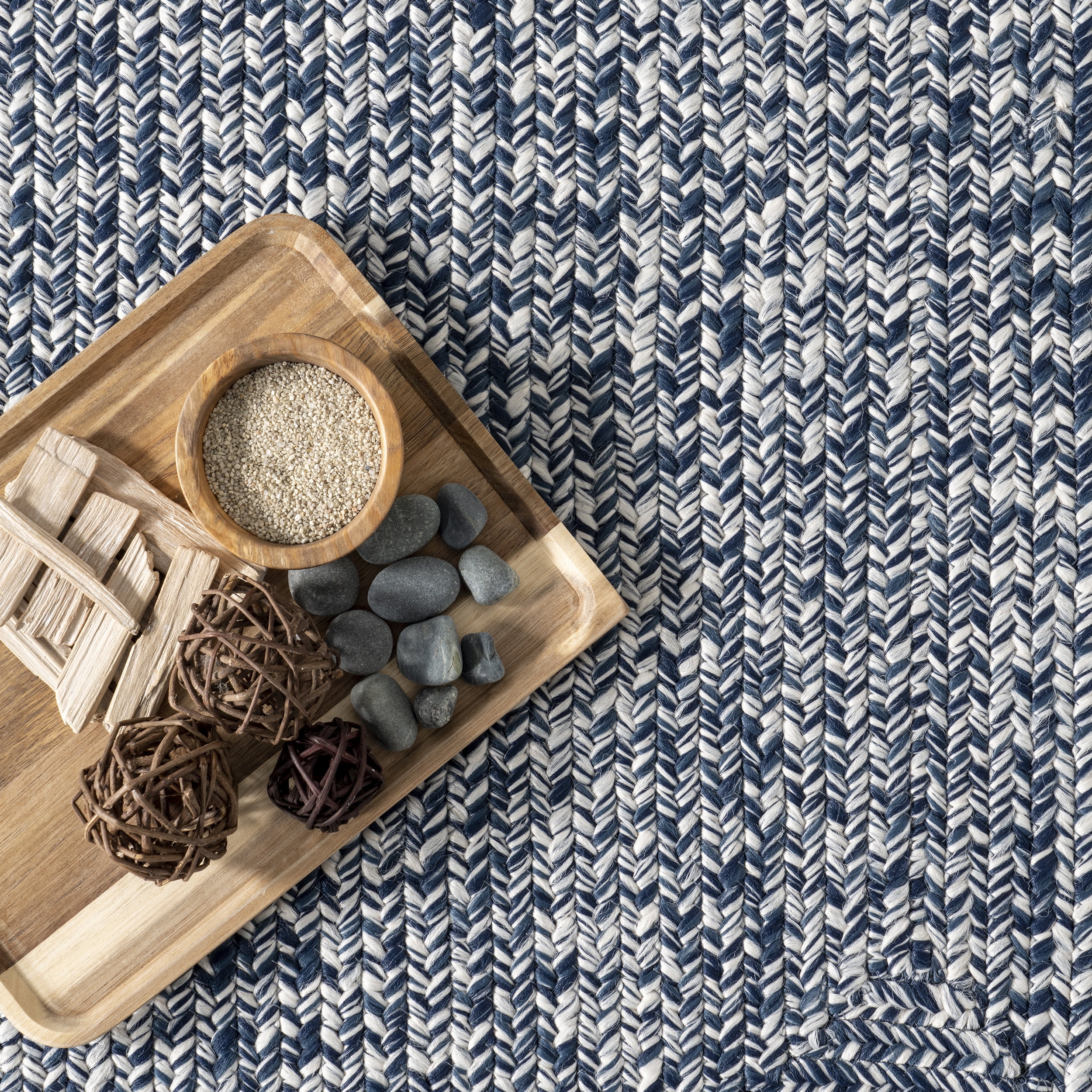 nuLOOM Wynn Braided Indoor/Outdoor Area Rug, 12' x 18', Light Blue