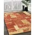 thumbnail image 2 of Ahgly Company Indoor Round Abstract Orange Patchwork Area Rugs, 6' Round, 2 of 6