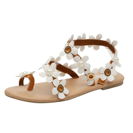 

Women s Sandals Flat Bottomed Fashion Beaded Sandals Summer Flip Flops Women s Shoes
