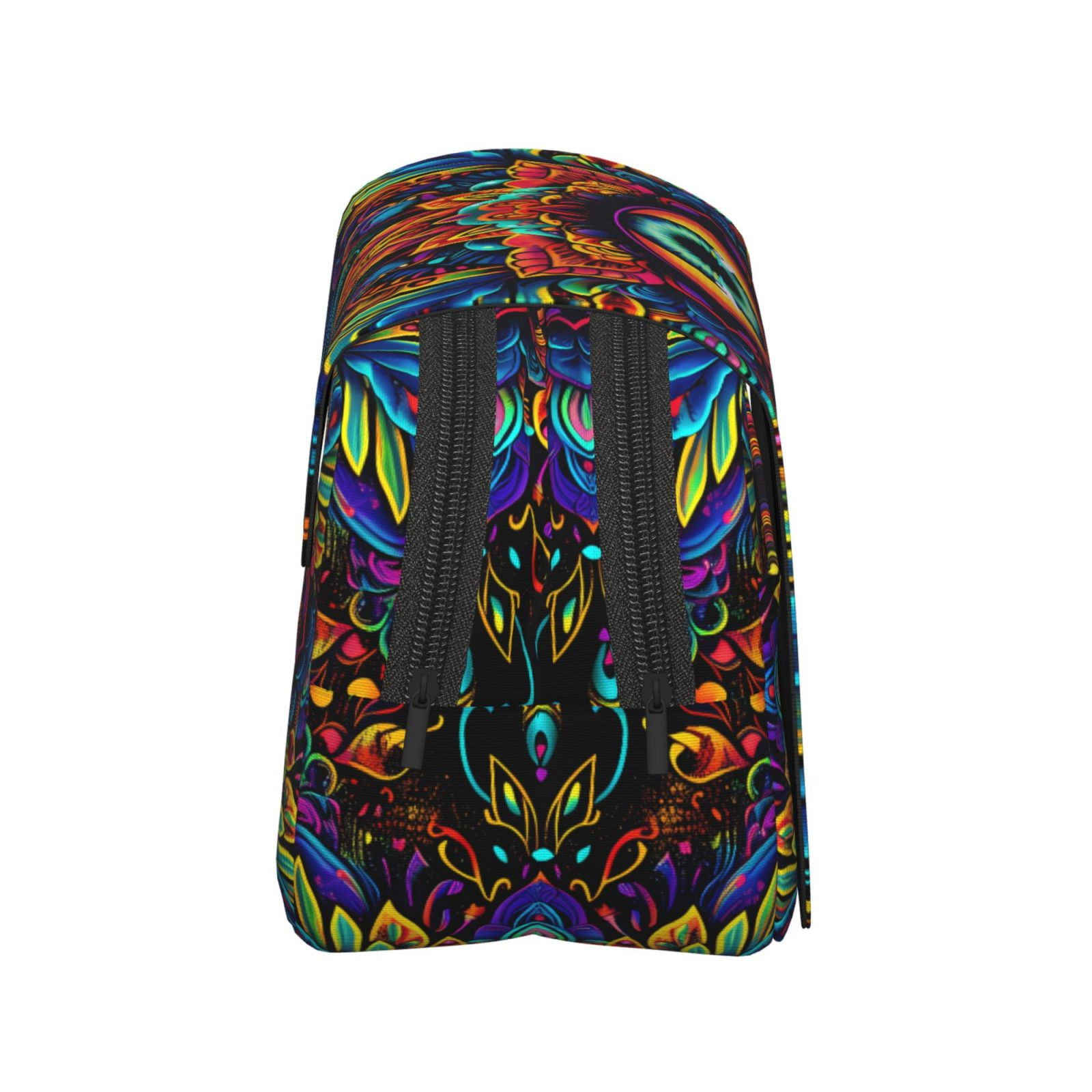Rateoe Vibrant Psychedelic Eye Pattern Double Clamshell Pen Case, Storage Organizer with Two Zipper Compartments– Holds Up to 50 Pencils & Pens