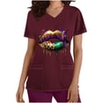 thumbnail image 3 of QIPOPIQ Haut de Blouse Médicale pour Femmes, Col en V avec Poches - Uniforme de Travail Confortable en Liquidation, 3 of 6