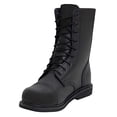 thumbnail image 2 of Black Military Style Steel Toe Combat or Jump Boots, 2 of 4