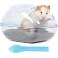 thumbnail image 2 of HTOOQ Hamster Sand Bath Container Large Transparent Plastic Toilet with Scoop Set for Small Pet Animals Cage Accessories, 2 of 5