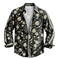 thumbnail image 4 of Men's 70s Vintage Flower Print Button Shirt Casual Relaxed Vacation Top Bohemian Resort Holiday Wear Tunic, 4 of 5