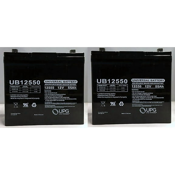 12V 55AH Battery Replacement for MK M22NFSLDG - 2 Pack