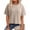 Beige, variant on Short Sleeve T Shirts Womens Oversized Summer Crewneck Solid Color Tees Casual Basic Tops White L