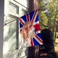 thumbnail image 2 of Petit Basset Griffon Vendeen PBGV with English Union Jack British Flag House Flag, 2 of 4