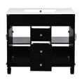 thumbnail image 3 of 36-inch Bathroom Vanity with Smooth Metal Drawer Slides and Textured Handle for Bathroom, 3 of 7