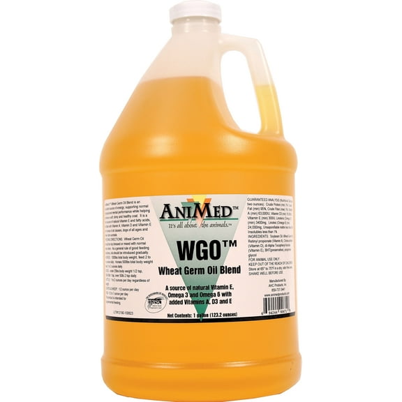 AniMed WGO Wheat Germ Oil Blend For Horses and Dogs (1 Gallon Bottle)
