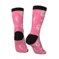thumbnail image 5 of Uemuo Cartoon Pigs and Hearts Pattern Women's Crew Socks, Soft Durable Breathable Moisture-Wicking with Odor Control Cotton socks, 5 of 9