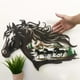 thumbnail image 5 of Silueta De Caballo De Metal, Arte De La Pared Decoración, Caballos Corriendo, Esculturas De Animales Para La Decoración Del Hogar Del Dormitorio Advancent HA036545-00, 5 of 6