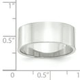 thumbnail image 3 of 10K White Gold 8mm Light Weight Flat Band Ring Size 10, 3 of 7