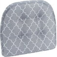 thumbnail image 6 of Non-Slip Tufted Chair Cushions for Dining Room, Kitchen and Office Use, U-Shaped Skid-Proof Seat Pad, 15x16 Inches, 6 Pack, Geo Gray, 6 of 6