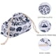 thumbnail image 4 of Drawstring Lunch Bag Double-Layer Thickened Japanese Style Bento Tote Pouch Candy Gift Holder Pack for Home Wedding White, 4 of 5