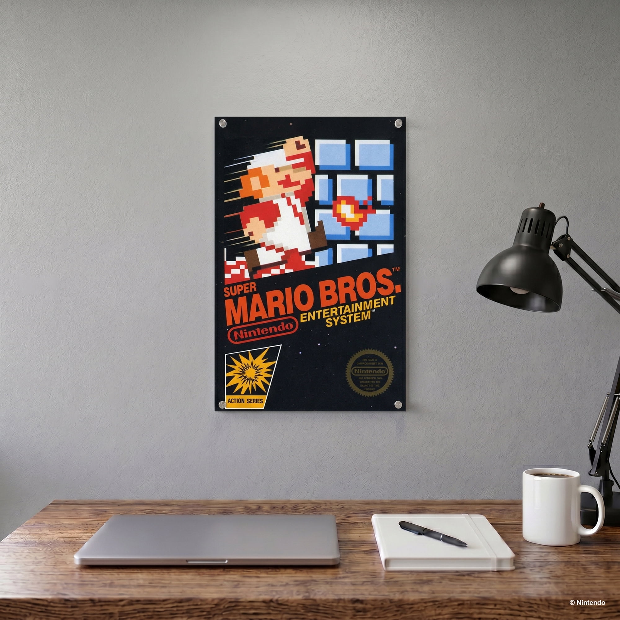 Pyramid America: Super Mario Bros: Game Cover - 11x17 Poster Print - Retro Video Game Artwork, Licensed Nintendo Wall Decor, Premium Fan Collectible