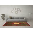 thumbnail image 3 of Ahgly Company Indoor Rectangle Abstract Brown Modern Area Rugs, 2' x 4', 3 of 4