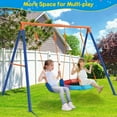 thumbnail image 6 of GIKPAL Swing Set with 1 Saucer and 1 Belt Swing Seat, 440lbs Swing Set for Kids with Heavy Duty A-Frame Metal Swing Stand for Backyard and Playground, 6 of 7