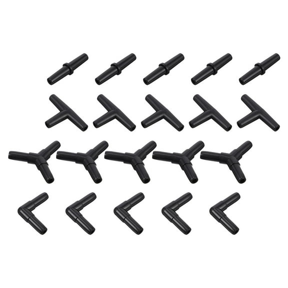 HAMPPLIES 20Pcs Aquarium Air Pump Adapter ABS Black Aquarium Hobbyists