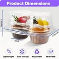 thumbnail image 2 of 50Pack 2 Compartment Cupcake Containers,Stackable Cupcake Boxes,2 Cavity Clear Cupcake Holder,Deep Dome Cupcake Carrier with Lid for Cupcakes Muffins Pies,BPA-Free, 2 of 7