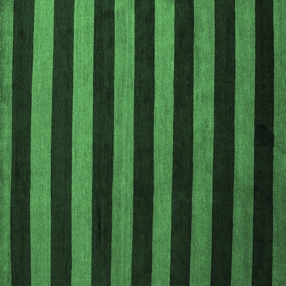 Ahgly Company Indoor Square Oriental Emerald Green Modern Area Rugs, 6' Square