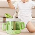 thumbnail image 1 of Tazas para sorber, taza de entrenamiento de silicona, 10Oz/300ml, dibujos animados portátiles a prueba de fugas con escala para niños, bebés, niñas Verde Hugo botella para niños, 1 of 10