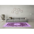 thumbnail image 3 of Ahgly Company Indoor Square Medallion Purple Traditional Area Rugs, 3' Square, 3 of 4