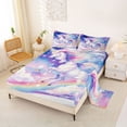 thumbnail image 2 of Metsweet Dreamy Unicorn Bed Sheets 4-Piece, Galaxy Gradient Starry Sky Full Size Sheets,1 Fitted Sheet, 1 Flat Sheet and 2 Pillowcases, 2 of 5