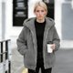 thumbnail image 2 of TaTaai Plush Lined Hooded Coat for Women， Winter Warm Fleece Jacket with Long Sleeves， Cozy Loose Fit Outerwear for Holiday Season Gift, 2 of 9