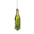 thumbnail image 2 of 5.75" Green and Gold Wine Bottle Glass Christmas Ornament, 2 of 3