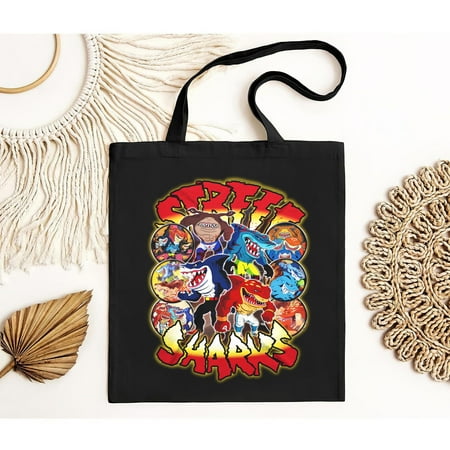 vintage Street Sharks Tote Bag-TH7434