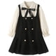 thumbnail image 4 of Vestido de niña de invierno grueso, elegante, de moda, estilo universitario, vestido de princesa, conjunto de dos piezas falso para niños grandes, 4 of 6