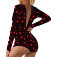 thumbnail image 1 of SMihono Shorts d'Été pour Femmes Pyjamas Shorts Sexy Combinaison à Manches Longues Col en V Body Club Combinaison Décontractée et Shorts de Gym pour Femmes, 1 of 4
