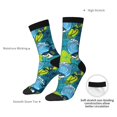 thumbnail image 4 of Picia Shark And Leaves Print Athletic Socks for Men & Women – Cushioned Moisture-Wicking Crew Socks for Sports, Running, and Training, Soft & Breathable Size 5-11, 4 of 6