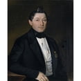 thumbnail image 2 of Albert Theer 12x14 Gold Ornate Wood Frame and Double Matted Museum Art Print Titled - Portrait of a Gentleman in the Black Gehrock, with Order (1843), 2 of 4