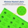 thumbnail image 5 of Avery Printable Rectangle Labels, Neon Green, 1" x 2.5", 1,920ct, 5 of 11