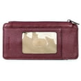 thumbnail image 3 of Julia Buxton Women's Hudson Pik-Me-Up Thin Card Holder Leather, Red, 3 of 4