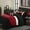 Red & Black, variant on Empire Home Contemporary 8-Pieces Teal Black Double-Striped Comforter Bedding Sets, King